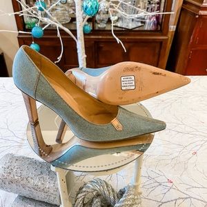 Sebastian Milano Denim pointed toe pumps